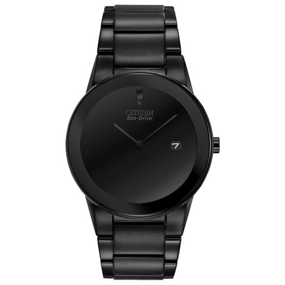 Citizen Men's Axiom Eco-Drive Black Stainless Steel Date Watch 40MM AU1065-58E - Picture 1 of 2
